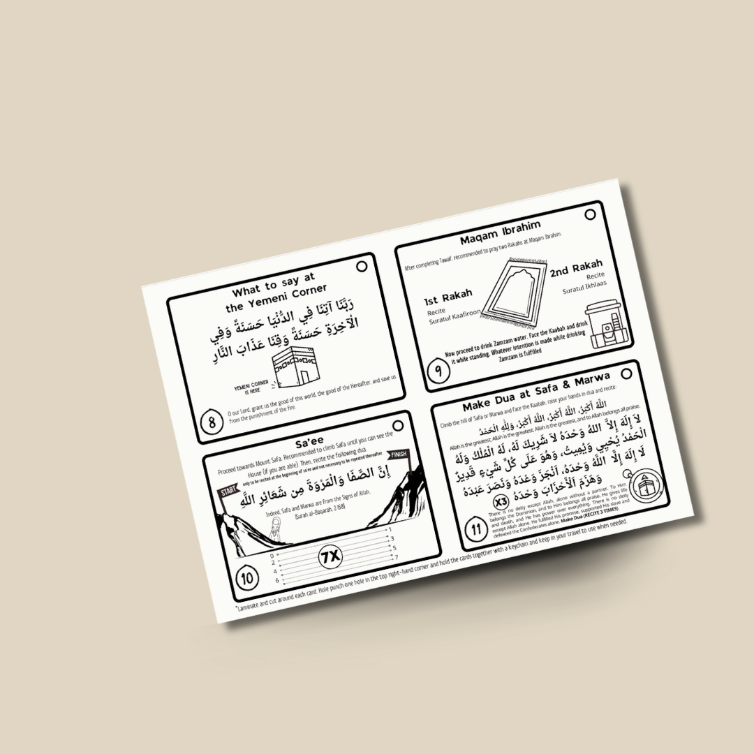 My Umrah Journey Flashcards (Free Printable)